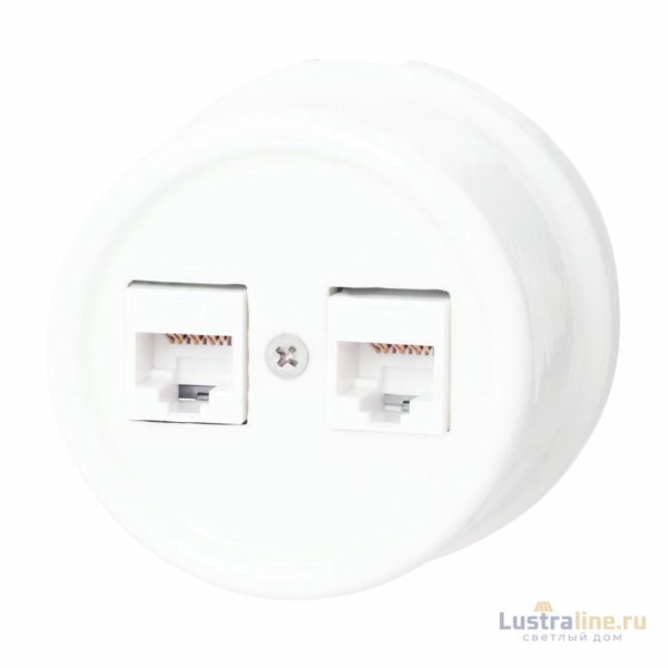 Розетка RJ45 информационная двойная Bironi Лизетта B1-302-01