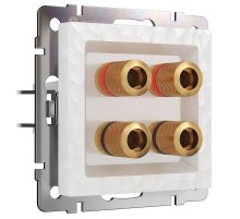 Акустическая розетка Werkel Hammer х4 белый W1285001 4690389163104