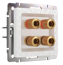 Акустическая розетка Werkel Hammer х4 белый W1285001 4690389163104