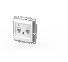 Розетка компьютерная двухместная ( Cat 6) ELBI Zena Vega 609-015600-248