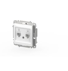 Розетка компьютерная двухместная ( Cat 6) ELBI Zena Vega 609-015600-248