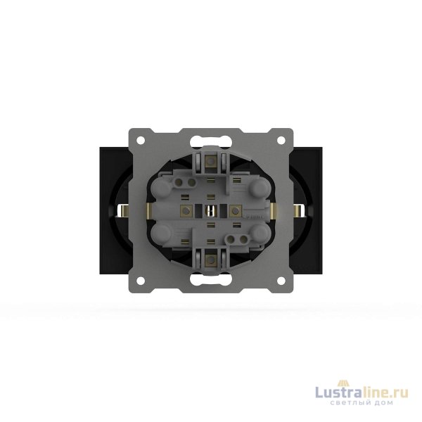 Розетка двухместная с заземлением ELBI Zena Vega 609-014800-907 Розетка двухместная с заземлением ELBI Zena Vega 609-014800-907