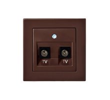 Розетка телевизионная двойная (TV) F-разъем Liregus Epsilon 28-1421