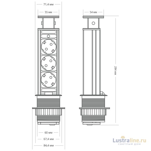 Блок розеток 105S Mebax 00-00001167