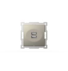 Розетка USB 5V 2,1A 2-я ELBI Zena Vega 609-011400-143