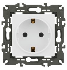 Розетка 2P+E Schuko Эра Elegance 14-2101-01М Б0065800