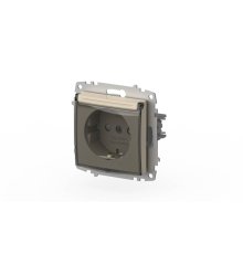 Розетка с крышкой, заземлением и защитой от детей ELBI Zena Vega 609-010300-219