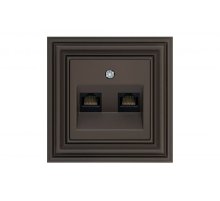 Розетка компьютерная двойная Liregus Retro 29-036