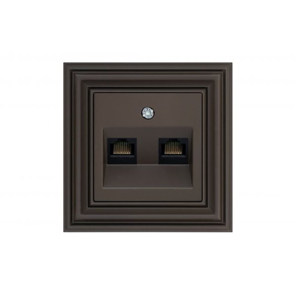 Розетка компьютерная двойная Liregus Retro 29-036
