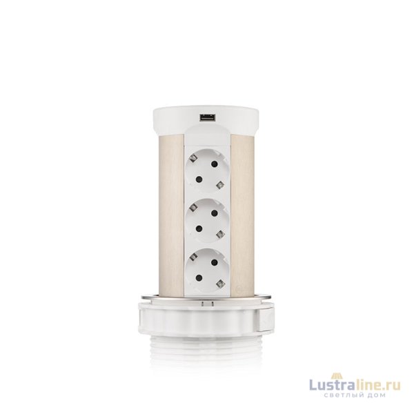 Блок розеток 17 (12 секций и USB type A+C) беспроводная зарядка Mebax 00-00002600