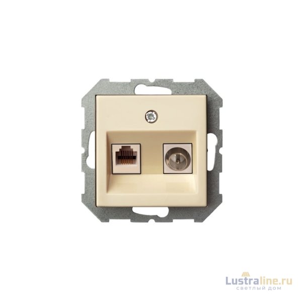 Розетка телевизионная и компьютерная (TV+Rj45) Liregus Epsilon 28-073