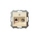 Розетка телевизионная и компьютерная (TV+Rj45) Liregus Epsilon 28-073