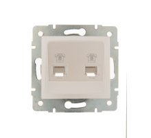 Розетка телефонная двойная евро Lezard Karina 707-3088-138