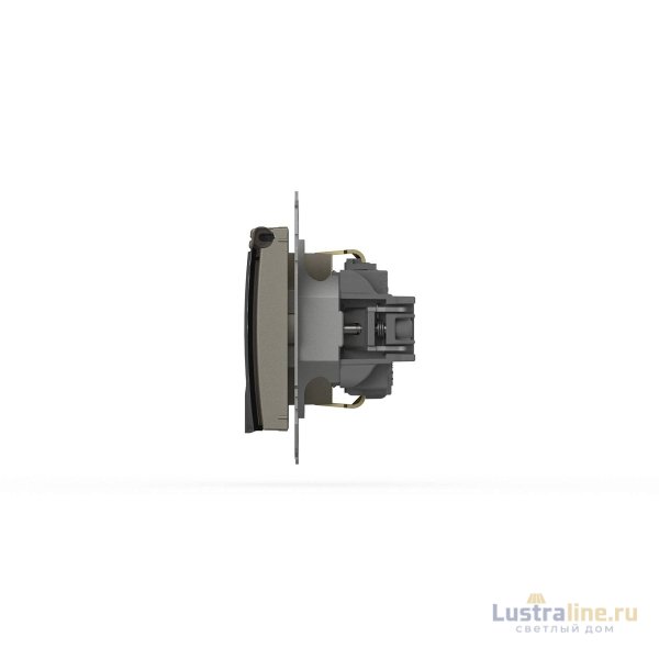 Розетка с крышкой и заземлением ELBI Zena Vega 609-011400-218