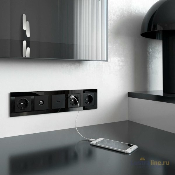 Розетка Werkel с заземлением, шторками и USBх2 черный матовый W1171508 4690389156915 Розетка Werkel с заземлением, шторками и USBх2 черный матовый W1171508 4690389156915