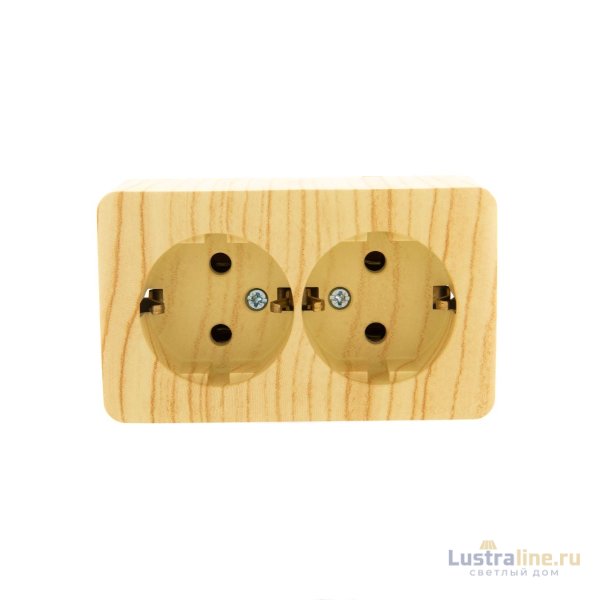 Розетка двойная с/з Lezard Viola 751-5200-127