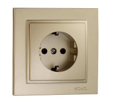 Розетка с заземлением Mono Electric Despina 16А 250В титан 102-222221-117 Розетка с заземлением Mono Electric Despina 16А 250В титан 102-222221-117