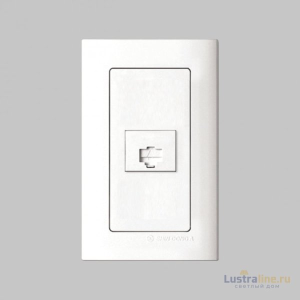 Розетка компьютерная CAT5 (Rj45) SHIN DONG-A Laon WLO-1427-WH