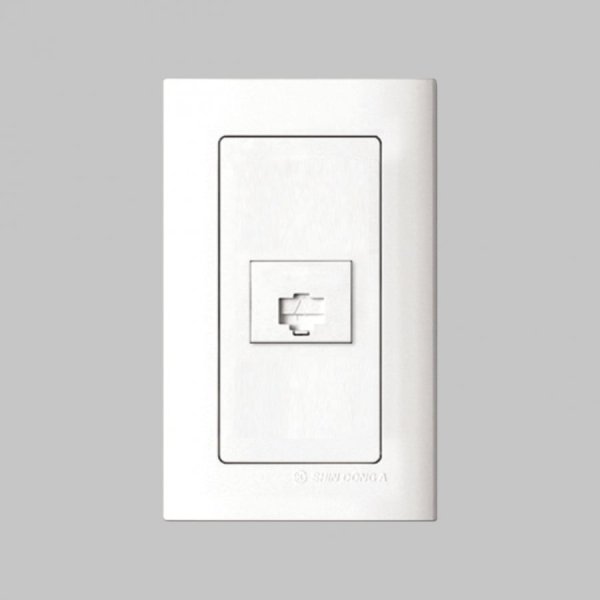 Розетка компьютерная CAT5 (Rj45) SHIN DONG-A Laon WLO-1427-WH