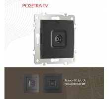 Розетка TV Arte Milano 206.43-1.black