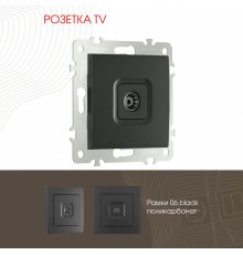Розетка TV Arte Milano 206.43-1.black
