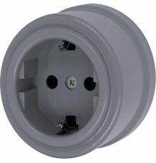 Розетка с заземляющим контактом Bironi Лизетта B1-101-26