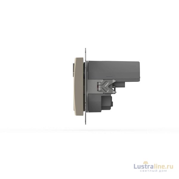Розетка с заземлением и защитой от детей + два входа USB для заряда устройства ELBI Zena Vega 609-010300-317