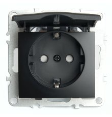 Розетка 1-местная с/з с защитной шторкой Stekker Эрна PST16-9112-03 49156
