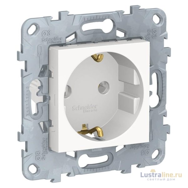 Розетка Schneider Electric Unica New с/з без шторок 16A 250V NU503618