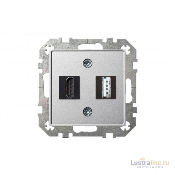 Розетка HDMI и USB Liregus Epsilon 28-1856