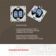 Розетка телефонная RJ11 + компьютерная RJ45 Arte Milano 206.44-1.black
