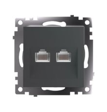 Розетка компьютерная 2-местная RJ-45 Stekker Катрин GLS00-7109-06 50008