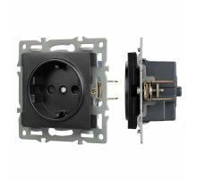 Механизм электрической розетки Arlight SCT-MEU1-PL-BK (250V, 16A) 043731