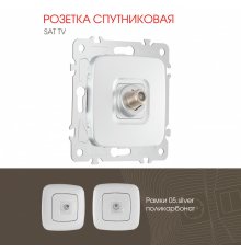 Розетка спутниковая SAT TV Arte Milano 205.42-1.silver