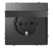 Розетка Schneider Electric Merten D-Life 16A с/з и крышкой MTN2310-6034