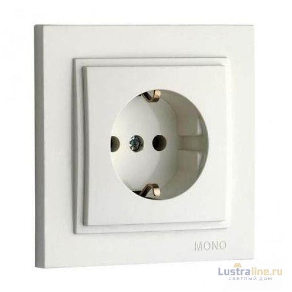 Розетка с заземлением Mono Electric Despina 16А 250В слоновая кость 102-010021-117