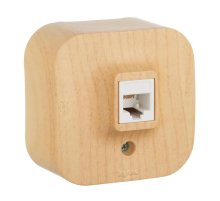 Розетка телефонная RJ11 Legrand Quteo дерево 782274