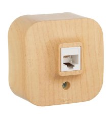 Розетка телефонная RJ11 Legrand Quteo дерево 782274