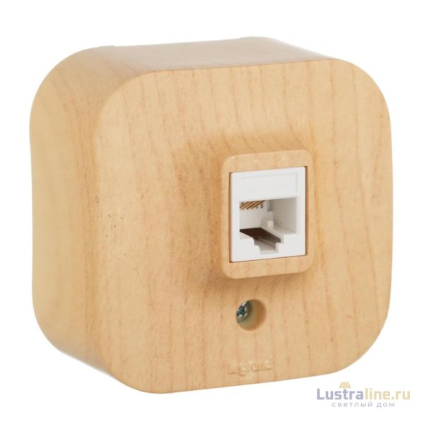 Розетка телефонная RJ11 Legrand Quteo дерево 782274