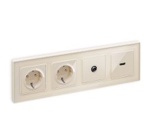 Комплект механизма TV розетки проходной 5-1000 MHz 4dB Ambrella Volt Alfa MA313030