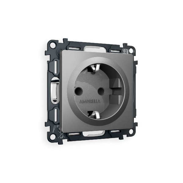 Комплект механизма розетки с/з со шторками Ambrella Volt Alfa MA657010