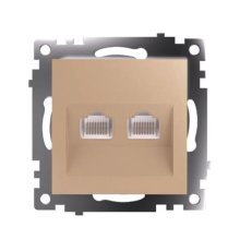 Розетка компьютерная 2-местная RJ-45 Stekker Катрин GLS00-7109-08 50009