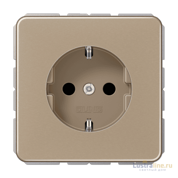 Розетка 2K+З со шторками Jung CD1520KIGB