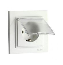 Розетка с заземлением с крышкой Mono Electric Despina 16А 250В белый 102-190021-118
