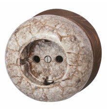 Розетка с заземляющим контактом Bironi Фаберже B2-101-090/18