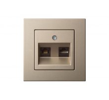 Розетка телефонная и компьютерная (RJ11+RJ45) Liregus Epsilon 28-3165