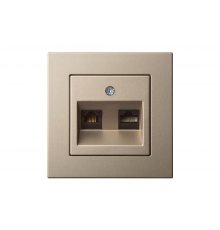 Розетка телефонная и компьютерная (RJ11+RJ45) Liregus Epsilon 28-3165