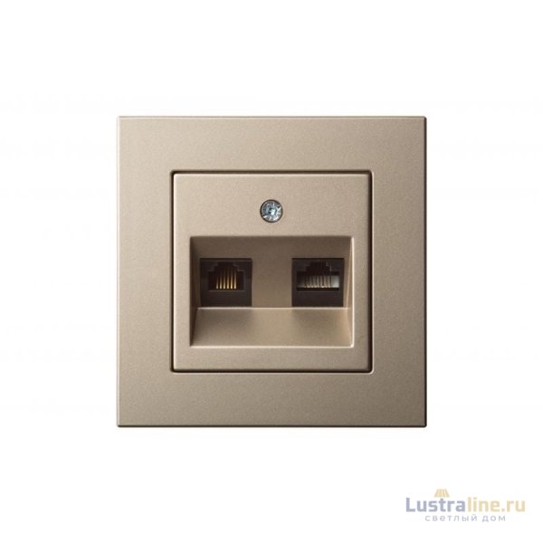 Розетка телефонная и компьютерная (RJ11+RJ45) Liregus Epsilon 28-3165