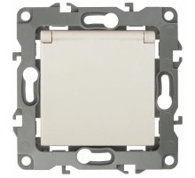 Розетка 2P+E Schuko со шторками с крышкой Эра 12-2103-02 Б0014694