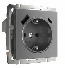 Розетка с заземлением, шторками и USB тип A+C Werkel W1171764 4690389194436 a063106